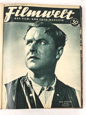 "Filmwelt - Das Film- und Foto-Magazin" ab März 1935 bis Dezember 1935, gebunden als Buch, über DIN A4