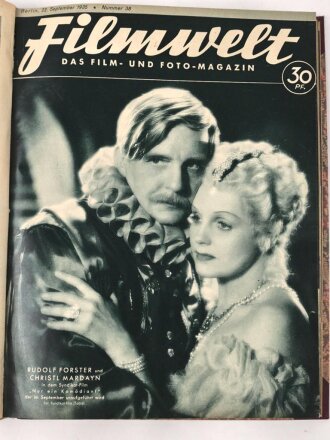 "Filmwelt - Das Film- und Foto-Magazin" ab März 1935 bis Dezember 1935, gebunden als Buch, über DIN A4