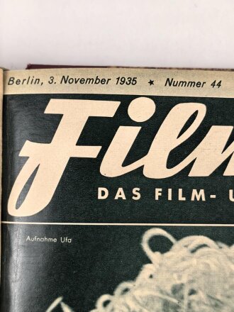 "Filmwelt - Das Film- und Foto-Magazin" ab März 1935 bis Dezember 1935, gebunden als Buch, über DIN A4