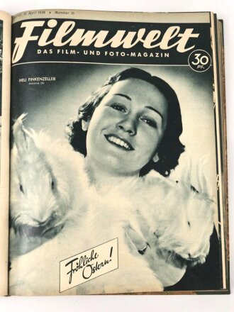"Filmwelt - Das Film- und Foto-Magazin" ab Januar 1936 bis Oktober 1937, gebunden als Buch, über DIN A4