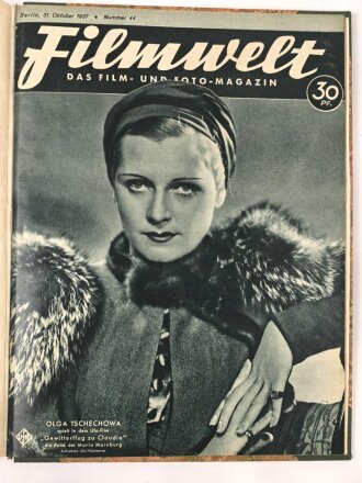 "Filmwelt - Das Film- und Foto-Magazin" ab Januar 1936 bis Oktober 1937, gebunden als Buch, über DIN A4