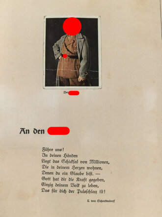 "Kampf ums dritte Reich" Sammelbilderalbum komplett, Bild 165 fehlt, stark gebraucht, Seiten kleben aneinander.