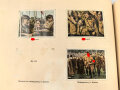"Kampf ums dritte Reich" Sammelbilderalbum komplett, Bild 165 fehlt, stark gebraucht, Seiten kleben aneinander.