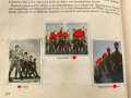 "Kampf ums dritte Reich" Sammelbilderalbum komplett, Bild 165 fehlt, stark gebraucht, Seiten kleben aneinander.