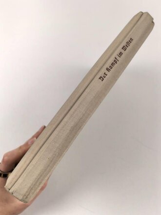 Raumbildalbum "Der Kampf im Westen" komplett mit allen Bildern und der Brille, übergeben für hervorragende Leistungen beim Vergleichsschießen 1942  der deutschen Reichspost