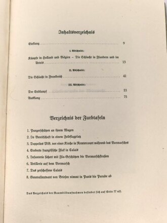 Raumbildalbum "Der Kampf im Westen" komplett mit allen Bildern und der Brille, übergeben für hervorragende Leistungen beim Vergleichsschießen 1942  der deutschen Reichspost