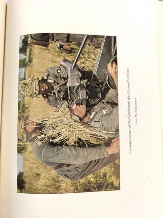 Raumbildalbum "Der Kampf im Westen" komplett mit allen Bildern und der Brille, übergeben für hervorragende Leistungen beim Vergleichsschießen 1942  der deutschen Reichspost