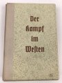 Raumbildalbum "Der Kampf im Westen" komplett mit allen Bildern und der Brille, übergeben für hervorragende Leistungen beim Vergleichsschießen 1942  der deutschen Reichspost