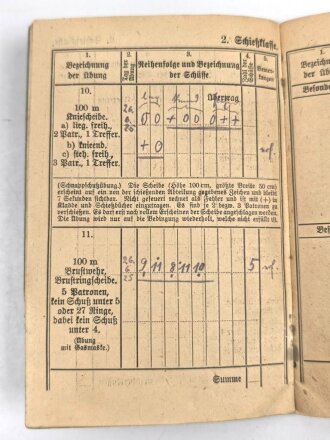Schießbuch eines Pionier, Schießjahr 1924/25
