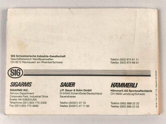 "SIG Sauer P 226 - Bedienungsanleitung" ca. DIN A5