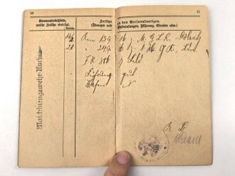 Baden Militärpaß, eingestellt am 5.5.1916 bei 2.Bad. Gren. regt. Kaiser Wilhelm I Nr. 110