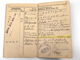 Baden Militärpaß, eingestellt am 5.5.1916 bei 2.Bad. Gren. regt. Kaiser Wilhelm I Nr. 110