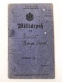 Baden Militärpaß, eingestellt am 5.5.1916 bei 2.Bad. Gren. regt. Kaiser Wilhelm I Nr. 110