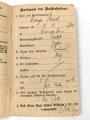Baden Militärpaß, eingestellt am 5.5.1916 bei 2.Bad. Gren. regt. Kaiser Wilhelm I Nr. 110