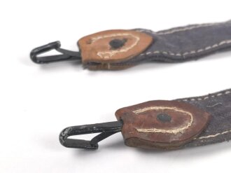 Luftwaffe Trageriemen für einen Brotbeutel, getragenes Stück, die Metallteile schwarz überlackiert