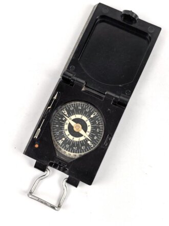 Marschlompass aus schwarzer Pressmasse, Hersteller GKS.