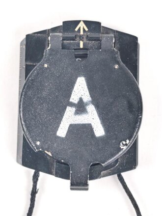 Marschlompass Wehrmacht aus schwarzer Pressmasse, ohne Bezeichnung