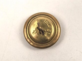 Knopf 12mm vergoldet,Hersteller Assmann,  für eine Feldmütze III.Reich. Sie erhalten ein ( 1 ) Stück