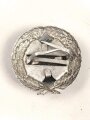 Eichenlaubkranz mit Kokarde für eine Schirmmütze der Reichspost im III.Reich. Aluminium
