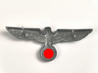 Heer, Adler für eine Schirmmütze, ungetragenes Stück aus altem Herstellerbestand, Zink , sie erhalten ein ( 1 ) Stück