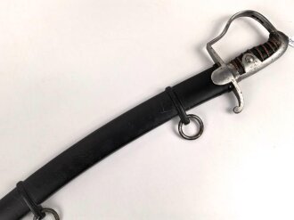 Preussen, Blüchersäbel Modell 1911. Gnadenlos "durchrestauriertes" Kammerstück eines Feldartillerie Regimentes.