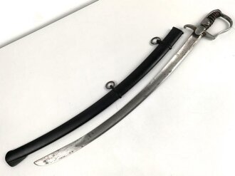 Preussen, Blüchersäbel Modell 1911. Gnadenlos "durchrestauriertes" Kammerstück eines Feldartillerie Regimentes.