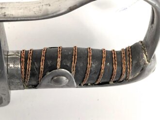 Preussen, Blüchersäbel Modell 1911. Gnadenlos "durchrestauriertes" Kammerstück eines Feldartillerie Regimentes.