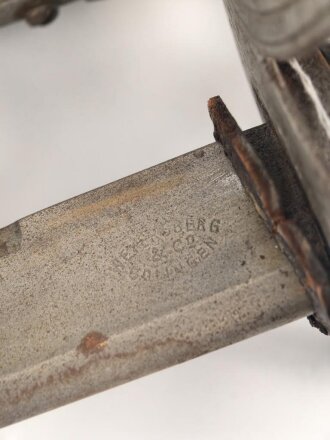 Preussen, Kavalleriedegen KD89, gereinigtes Kammerstück von Weyersberg, Solingen. Die Griffschrauben fehlen