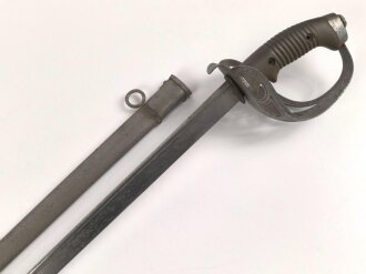 Preussen, Kavalleriedegen KD89, gereinigtes Kammerstück von Weyersberg, Solingen. Die Griffschrauben fehlen