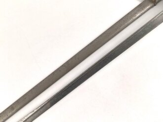 Preussen, Kavalleriedegen KD89, gereinigtes Kammerstück von Weyersberg, Solingen. Die Griffschrauben fehlen