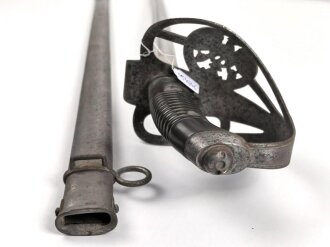 Preussen, Kavalleriedegen KD89, gereinigtes Kammerstück von Weyersberg, Solingen. Die Griffschrauben fehlen