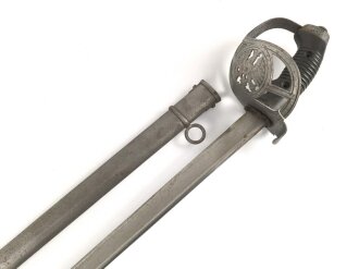 Preussen, Kavalleriedegen KD89, gereinigtes Kammerstück von Weyersberg, Solingen. Die Griffschrauben fehlen