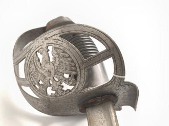 Preussen, Kavalleriedegen KD89, gereinigtes Kammerstück von Weyersberg, Solingen. Die Griffschrauben fehlen