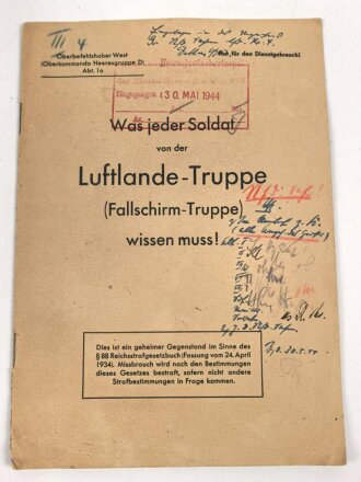 "Was jeder Soldat von der Luftlande-Truppe...