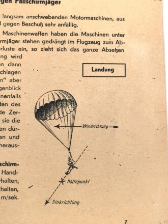 "Was jeder Soldat von der Luftlande-Truppe (Fallschirm-Truppe) wissen muss!" 14 Seiten, DIN A5, gebraucht