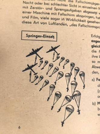 "Was jeder Soldat von der Luftlande-Truppe (Fallschirm-Truppe) wissen muss!" 14 Seiten, DIN A5, gebraucht