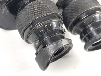 Frankreich , Dienstglas 7 x 50 "Modele 1933 Type 1". Hersteller Huet Paris. Klare Durchsicht, Strichplatte deutlich rechts oben . Guter Gesamtzustand