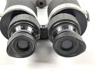 Frankreich , Dienstglas 7 x 50 "Modele 1933 Type 1". Hersteller Huet Paris. Klare Durchsicht, Strichplatte deutlich rechts oben . Guter Gesamtzustand