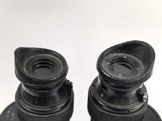 Frankreich , Dienstglas 7 x 50 "Modele 1933 Type 1". Hersteller Huet Paris. Klare Durchsicht, Strichplatte deutlich rechts oben . Guter Gesamtzustand