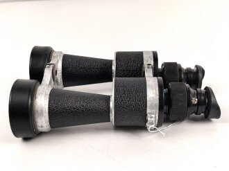 Frankreich , Dienstglas 7 x 50 "Modele 1933 Type 1". Hersteller Huet Paris. Klare Durchsicht, Strichplatte deutlich rechts oben . Guter Gesamtzustand