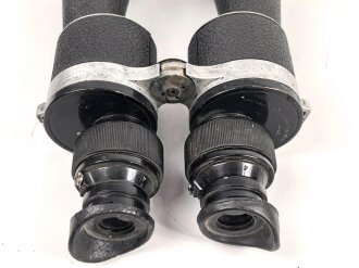 Frankreich , Dienstglas 7 x 50 "Modele 1933 Type 1". Hersteller Huet Paris. Klare Durchsicht, Strichplatte deutlich rechts oben . Guter Gesamtzustand