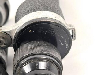 Frankreich , Dienstglas 7 x 50 "Modele 1933 Type 1". Hersteller Huet Paris. Klare Durchsicht, Strichplatte deutlich rechts oben . Guter Gesamtzustand