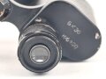 Dienstglas 6 x 30 der Wehrmacht. Hersteller Carl Zeiss Jena " Dienstglas" entfernt, neu beledert und lackiert. Gute Durchsicht, Strichplatte deutlich