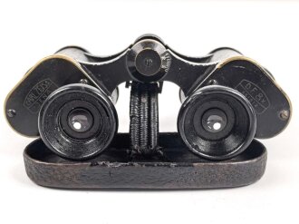 Kaiserreich und 1. Weltkrieg, Doppelfernrohr 8x von Carl Zeiss Jena. Gute Durchsicht, läuft rechts etwas " kratzig", sonst gut
