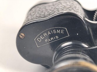 Ziviles Doppelfernrohr  "CLAROP" , Hersteller "DERAISME PARIS" Mitteltrieb läuft gut, Optisch in Ordnung aber nicht bestechend. Originallack