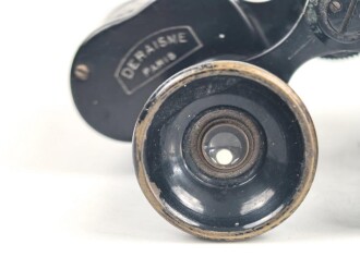 Ziviles Doppelfernrohr  "CLAROP" , Hersteller "DERAISME PARIS" Mitteltrieb läuft gut, Optisch in Ordnung aber nicht bestechend. Originallack