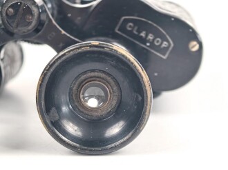 Ziviles Doppelfernrohr  "CLAROP" , Hersteller "DERAISME PARIS" Mitteltrieb läuft gut, Optisch in Ordnung aber nicht bestechend. Originallack