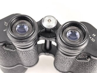 Ziviles Doppelfernrohr  10 x 50 , mir unbekannter Hersteller aus Jena. Konstruktion mit Mitteltrieb. Klare Durchsicht