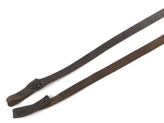Trageriemen für ein Fernglas. Braunes Leder, Breite 10mm, Gesamtlänge 98cm