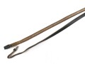 Trageriemen für ein Fernglas. Schwarzes Leder, Breite 9,5mm, Gesamtlänge 104cm